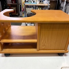 お座敷ワゴン ポットワゴン HNG-3055PW 木製 移動 キャスター付き！③の画像