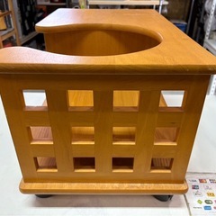 お座敷ワゴン ポットワゴン HNG-3055PW 木製 移動 キャスター付き！③の画像