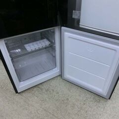 冷蔵庫 121L ツインバード 2024年製 HR-G912 小型 2ドア 黒 ガラス扉 ガラスドア ブラック 120Lクラス 100Lクラス 百Lクラス 札幌市 西野店の画像