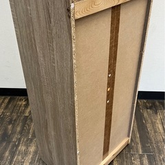 【中古品】３段 木製 カラーボックス 木目調 収納ボックス 収納家具 アンティーク調 グレーブラウン系　の画像