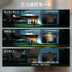 ラスト1点✨高輝度✨センサーライト LED ソーラーライト 屋外 照明器具 人感センサーの画像