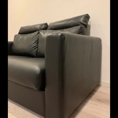 【東京都渋谷区】　IKEA イケア　ヘッドレスト付　2人掛け　ソファ　ブラックの画像