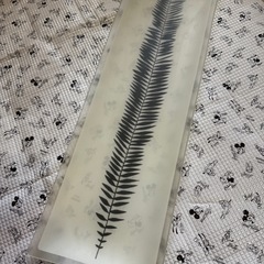 おしゃれな北欧風ガラス長皿　植物モチーフ　インテリアトレーにも◎（約15×50cm）の画像