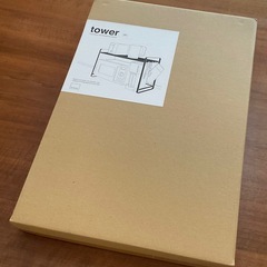 伸縮レンジラック　タワー　白　新品未使用　山崎実業　tower トースターラックの画像