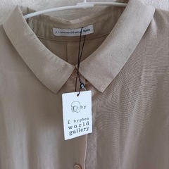 【タグ付き✨】イーハイフンワールドギャラリーピース　シャツ切替ロングワンピースの画像