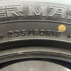 DUNLOP WINTER MAXX SJ8+ 235/60R18 18インチ スタッドレス 1本 23年製 バリ溝 エクストレイル ハリアー レクサスNX CR-V等　(MTG974)クレジットカード QRコード決済可能の画像
