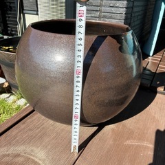 【決まりました】陶器　メダカ鉢①の画像