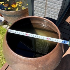 【決まりました】陶器　メダカ鉢①の画像