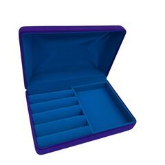 ジュエリーケース 携帯用 ミニ ベロア  JEWELRY CASE BOX ボックス 宝石箱 旅行 小型 アクセサリーケース ハードケース の画像