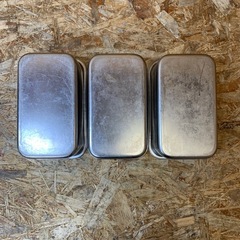 C(7643) ステンレス製 深型角バット 3個セット 24×14.5 深さ8cm 業務用 厨房用品 飲食店 店舗用品 中古品の画像