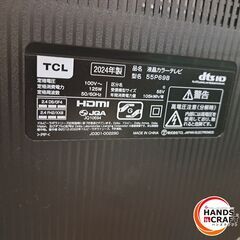 ✨TCL　中古美品　55P69B　液晶テレビ　５５ｲﾝﾁ　2024年製　６ヶ月保証　説明書/付属品付き✨うるま市田場✨の画像