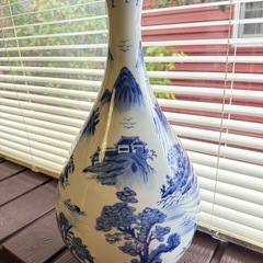 【新潟中央区】本格中国風青花瓷花瓶！山水人物の美しい手描きアートで部屋をエキゾチックに♪の画像