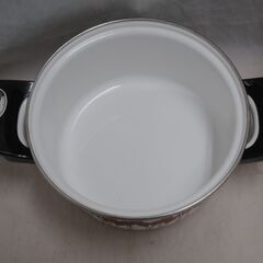 [1666] 象印 ホーロー 両手鍋  花柄 20cm 3.1リットルの画像