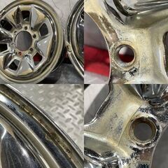 TOYOTA トヨタ 100系ハイエース 純正メッキホイール 純正スチールホイール 15インチ 4本 6J6HPCD139.7+30 200系ハイエースにも　(MHC471)クレジットカード QRコード決済可能の画像