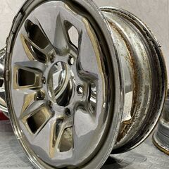 TOYOTA トヨタ 100系ハイエース 純正メッキホイール 純正スチールホイール 15インチ 4本 6J6HPCD139.7+30 200系ハイエースにも　(MHC471)クレジットカード QRコード決済可能の画像