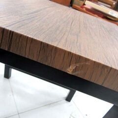 複数在庫 アイアンフレーム ダイニングチェア 木目調 ブラウン×ブラック 椅子 カフェ風 インダストリアル 家具 苫小牧西店の画像