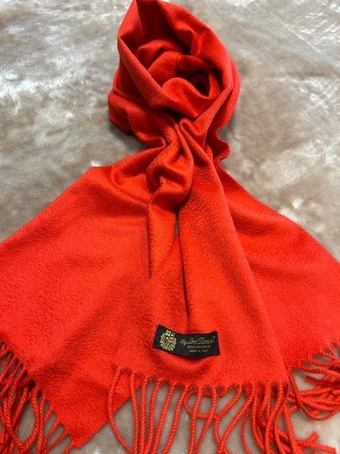 ロロピアーナカシミヤ100%マフラーカシミア100%ストールショールスカーフレディースメンズユニセックス赤色レッド女性用男性用婦人