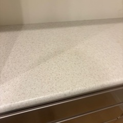 ニトリ キッチンボード 食器棚 アルミナ シルバー×ホワイトの画像