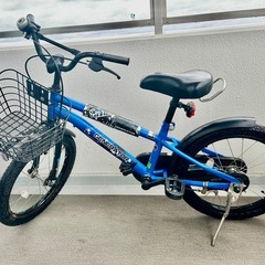 自転車 子供 ジェネレーターキッズE 18インチ イオンバイク 青 ブルーの画像