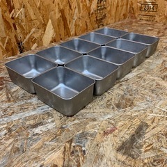 C(7644) EBM 18-8 深型組バット 10個セット ステンレス 中古品 業務用 厨房用品 飲食店 店舗用 調理用の画像