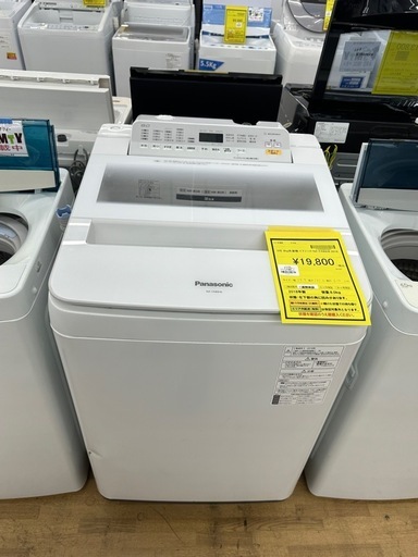【ドリーム川西店御来店限定】☆ジモティー見たよ♪割引☆パナソニック　8.0kg洗濯機　NA-FA80H6  2018年製／クリーニング
