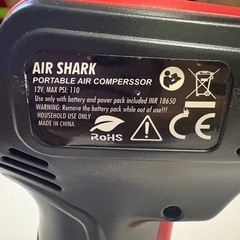 充電式　エアーコンプレッサー　空気入れの画像