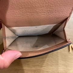 Chloe/クロエ　チャーム付き三つ折り財布　ブラウン　ベージュの画像
