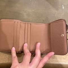 Chloe/クロエ　チャーム付き三つ折り財布　ブラウン　ベージュの画像