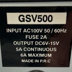 第一電波工業 DIAMOND ANTENNA GSV-500 安定化電源 通電確認済の画像