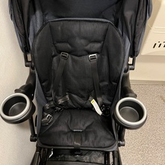 ベビーカー 二人でゴーDX（デニム）レインカバー付の画像