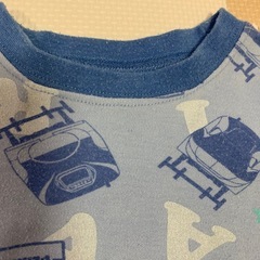 90cm プラレール ブルー 長袖パジャマ ルームウェア 男児 子ども キッズ ベビー 上下セット 男の子 セットアップの画像