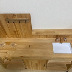 ままごと　キッチン台　手作りの画像