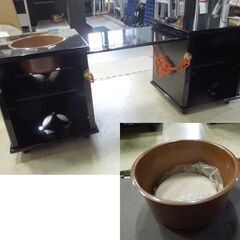 立礼棚 淡々斎好写 御園棚 組立式 点茶盤 椅子2点 茶室 茶道具 野点 新道東店の画像