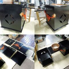 立礼棚 淡々斎好写 御園棚 組立式 点茶盤 椅子2点 茶室 茶道具 野点 新道東店の画像