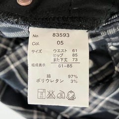 《決まりました》チェック柄スキニーパンツ61cmの画像