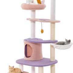 【お受渡し相談中】キャットタワー 据え置き式 158cm 【USED】 半年設置していますが美品の画像