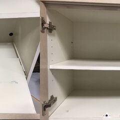 ○食器棚 幅65.5㎝×奥行41㎝×高さ180㎝ ホワイト 食器入れ 収納  キッチン インテリア 中古品(NF251031)Zi-2318の画像