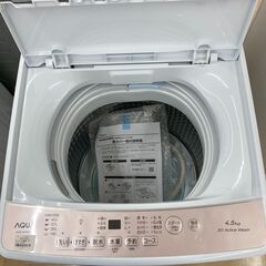 A-417【リユースのサカイ野々市店】ジモティ来店特価‼ アウトレット洗濯機 アクア AQUA AQW-S4PBK 2024年製 4.5kgの画像
