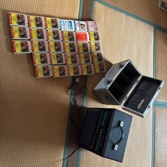 古い　カラオケ機　カセット　マイク等　昭和レトロ　マニア向け　8トラ　福岡　田川市　筑豊　カラオケ マイク 家庭用 テレビ 接続 練習 録音 家 自宅 宴会　営業　お祭り　盆踊り　  かなり古いものですが使えます。の画像