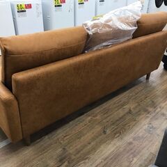 【ジャングルジャングル広陵店】ソファー　3人用　ブラウンの画像