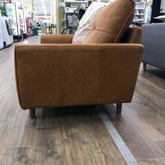 【ジャングルジャングル広陵店】ソファー　3人用　ブラウンの画像