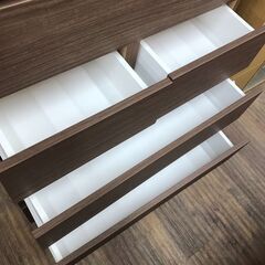 【ジャングルジャングル広陵店】ニトリ　ハイチェスト　クエス　ブラウンの画像