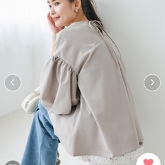 coaa　袖バルーンAラインブラウス　Lサイズの画像