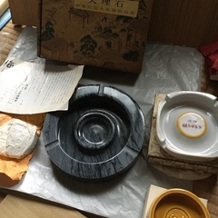 大理石灰皿　未使用と他灰皿3点です。の画像