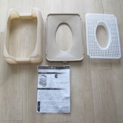 キャットワレのパーツと未使用猫トイレの画像