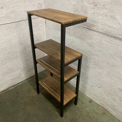 【ジモティ限定特価】 収納ラック ４段 インテリアラック 収納棚 木目 A0771YGの画像