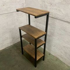 【ジモティ限定特価】 収納ラック ４段 インテリアラック 収納棚 木目 A0771YGの画像