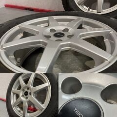 走行短め【BS BLIZZAK DM-V3 235/65R18】スタッドレス【TECMAG テクマグ 18インチ 7.5J5HPCD108+45】ジャガー/Fペイス/Iペイス等　(KTT704)クレジットカード QRコード決済可能の画像
