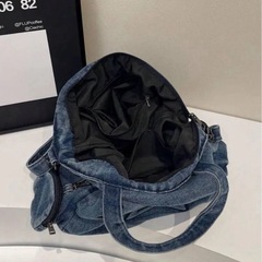 なデニムトートバッグ星柄＆コインパース付きの画像