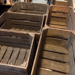 [元値3万円] アンティーク木箱 6箱   　の画像